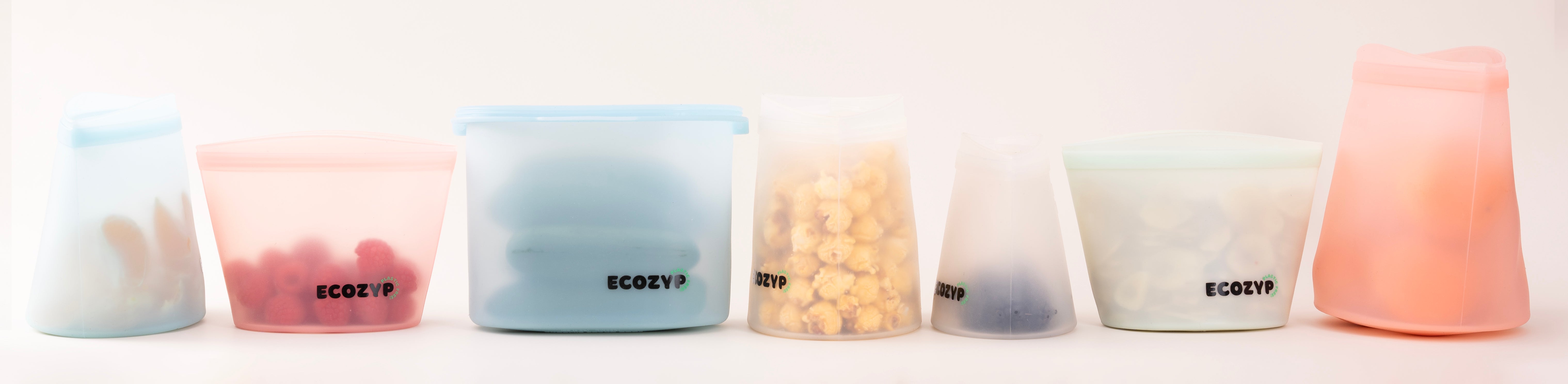 Ecozyp silicone reusable bags lineup